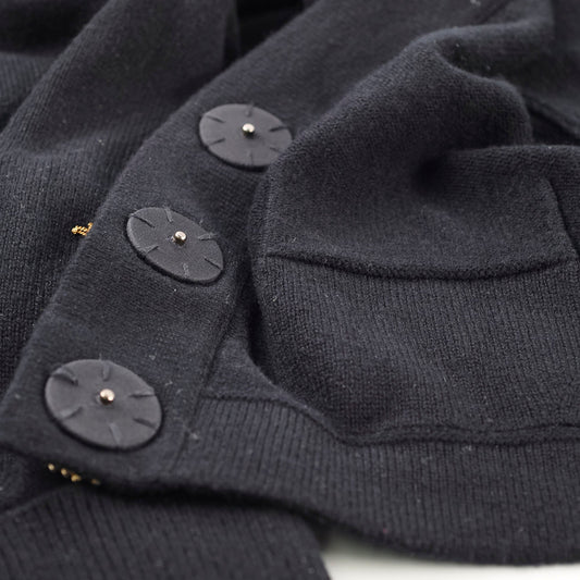 Chanel 22A Cashmere Cardigan Balck Size 38 - photo 2