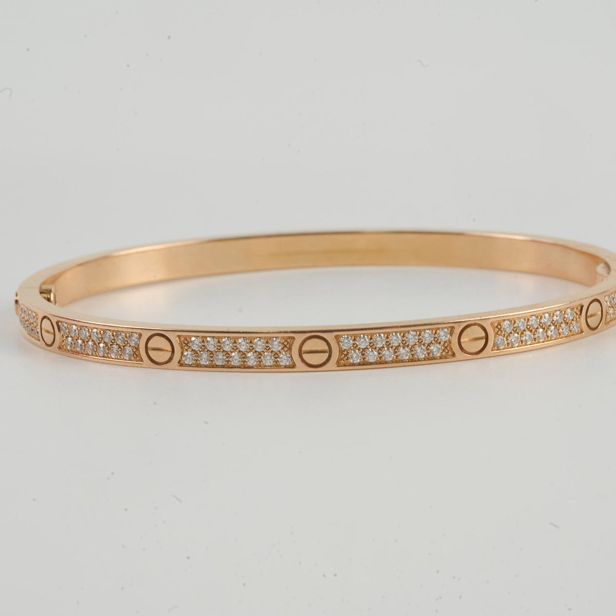 Cartier Love SM Pave Diamond Size 16 Pink Gold Bracelet 2024 - photo 2