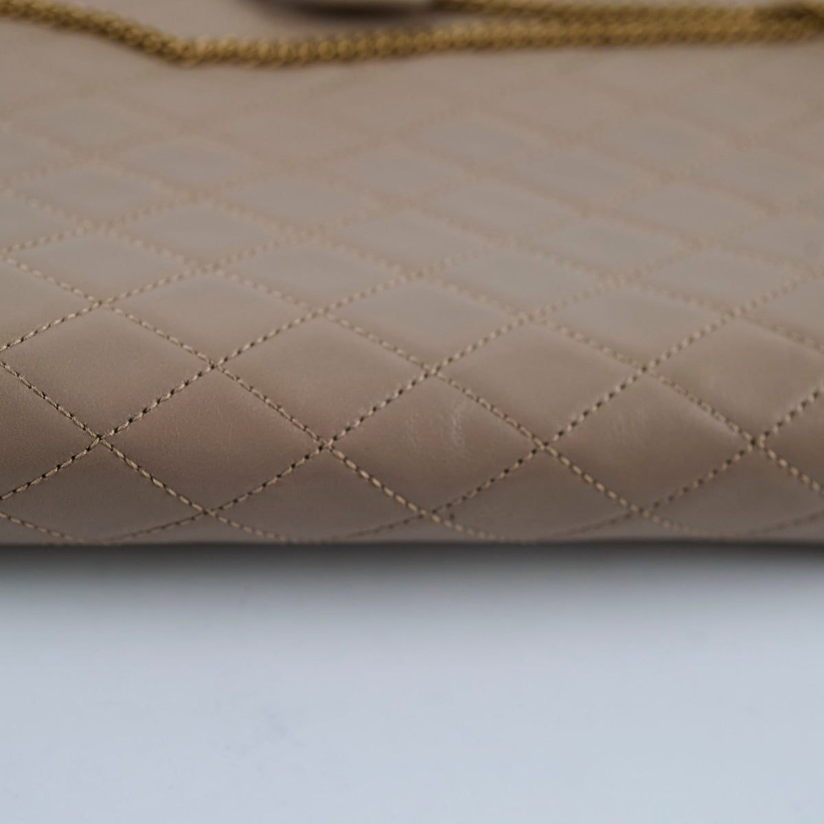 Saint Laurent Clutch With Chain Beige - photo 8