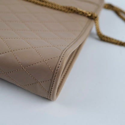 Saint Laurent Clutch With Chain Beige - photo 10
