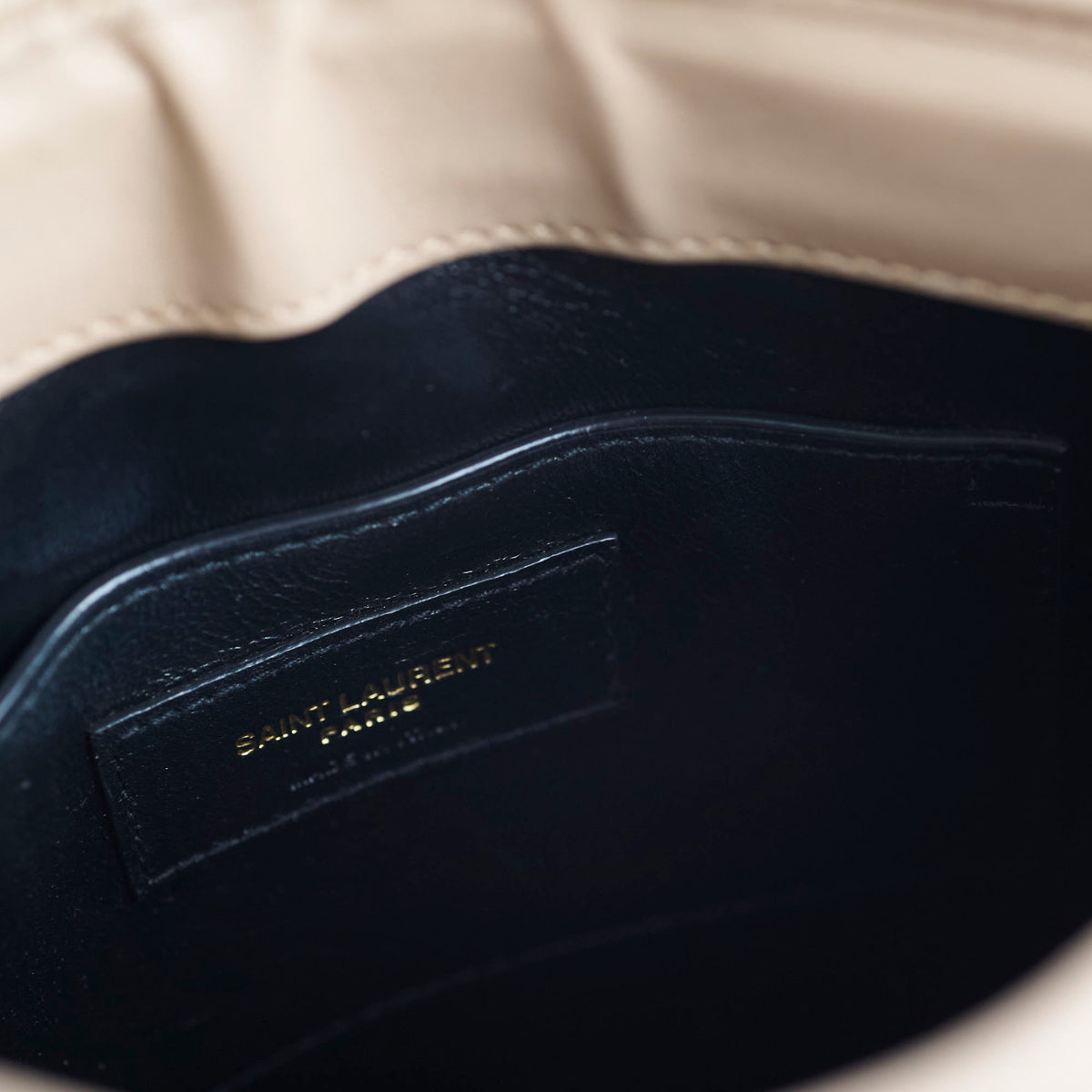 Saint Laurent Clutch With Chain Beige - photo 5