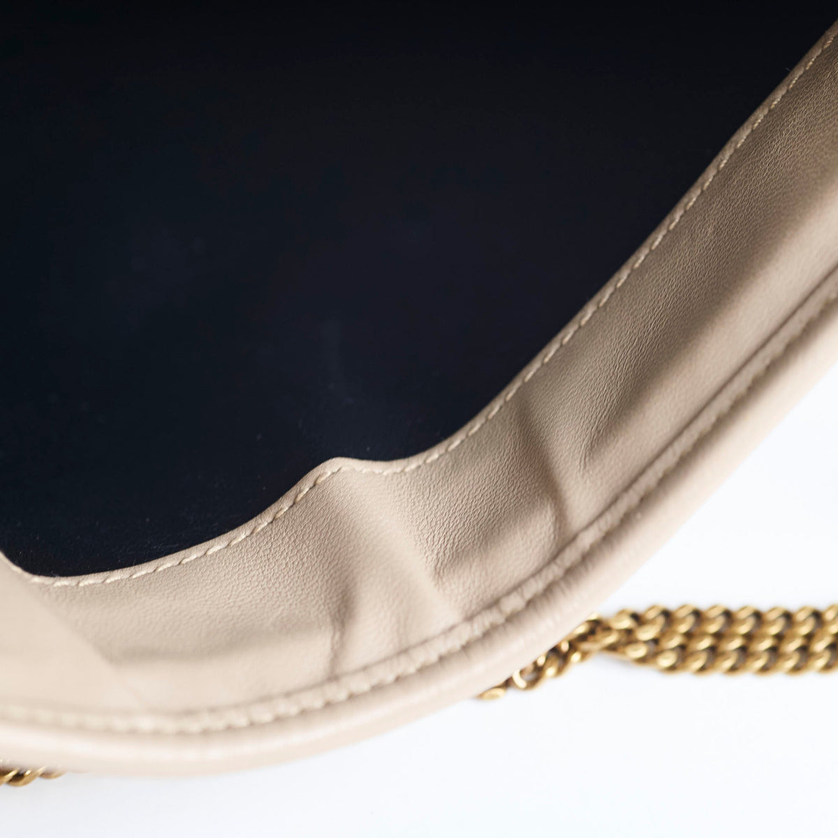 Saint Laurent Clutch With Chain Beige - photo 6