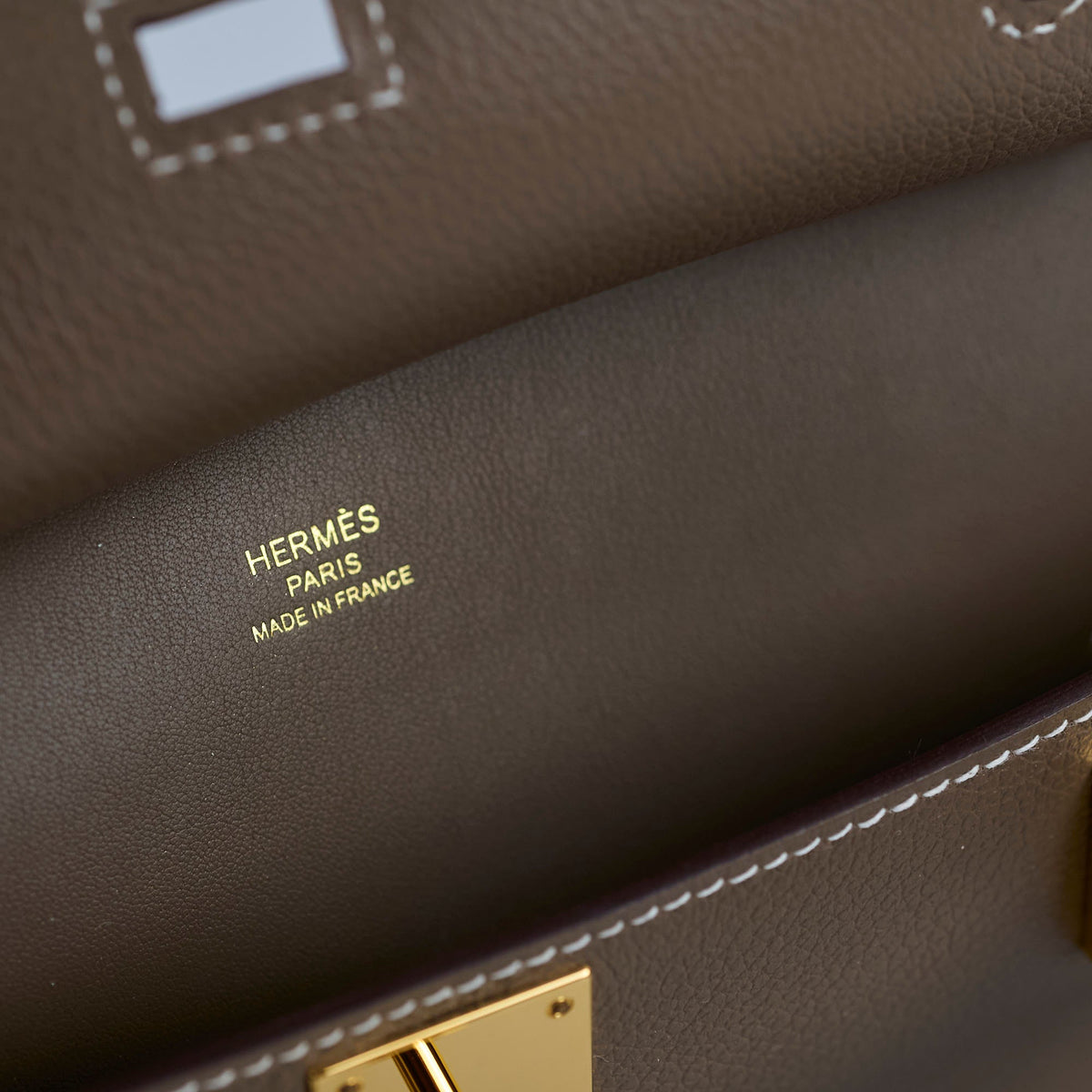 Hermes Mini Jypsiere Etoupe GHW B Stamp - photo 5