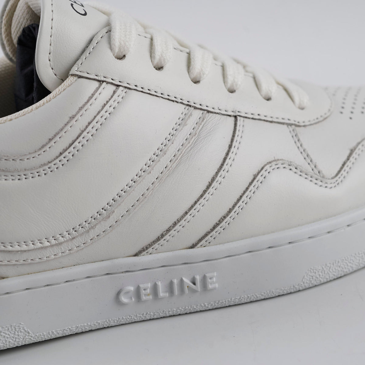 Celine Trainer Low Lace Up White size 37 - photo 7