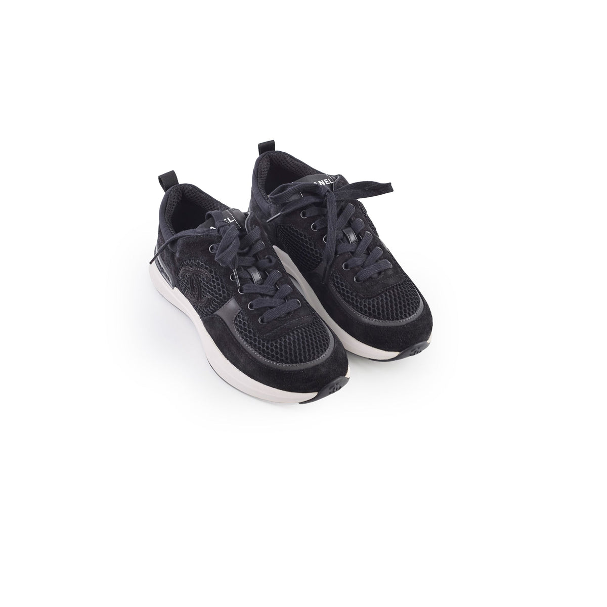 Chanel Black Mesh Sneakers Size 38 - photo 1