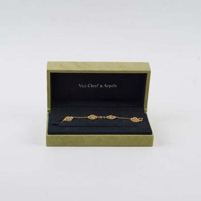 Van Cleef & Arpels Vintage Alhambra 5 Motifs Bracelet Yellow Gold - photo 6