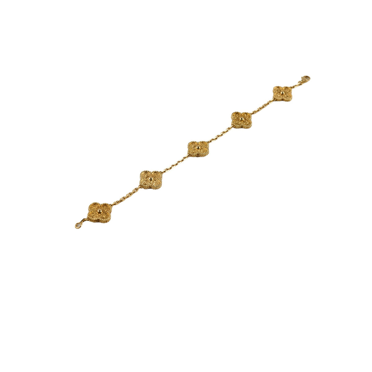 Van Cleef & Arpels Vintage Alhambra 5 Motifs Bracelet Yellow Gold - photo 1