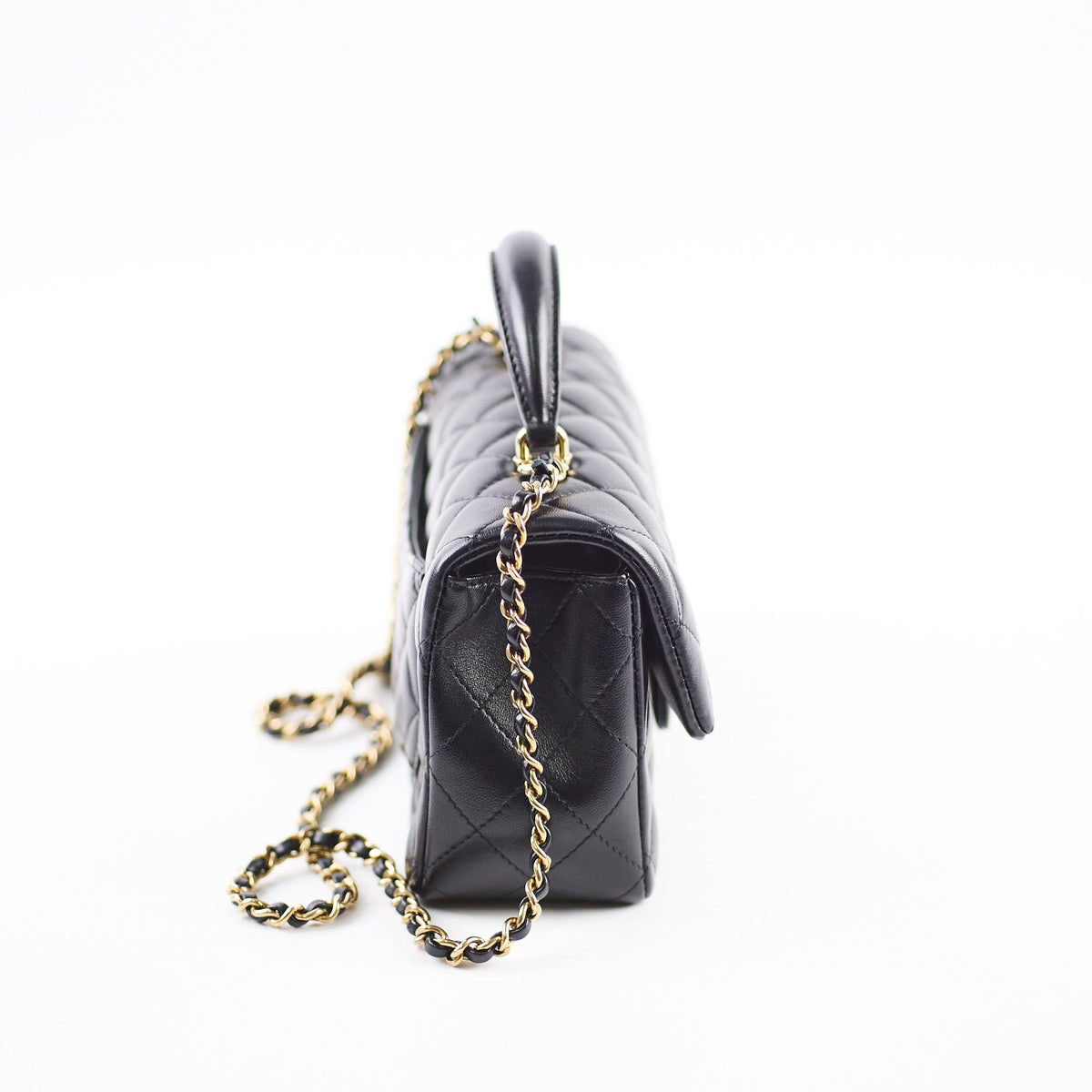 Chanel Top Handle Mini Rectangle Black Lambskin - photo 2