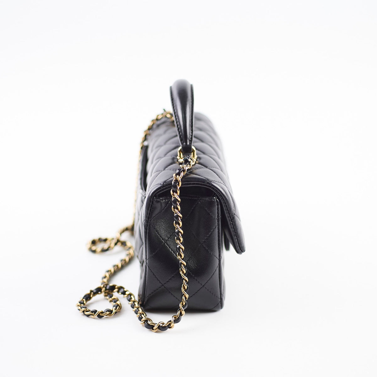 Chanel Top Handle Mini Rectangle Black Lambskin - photo 3