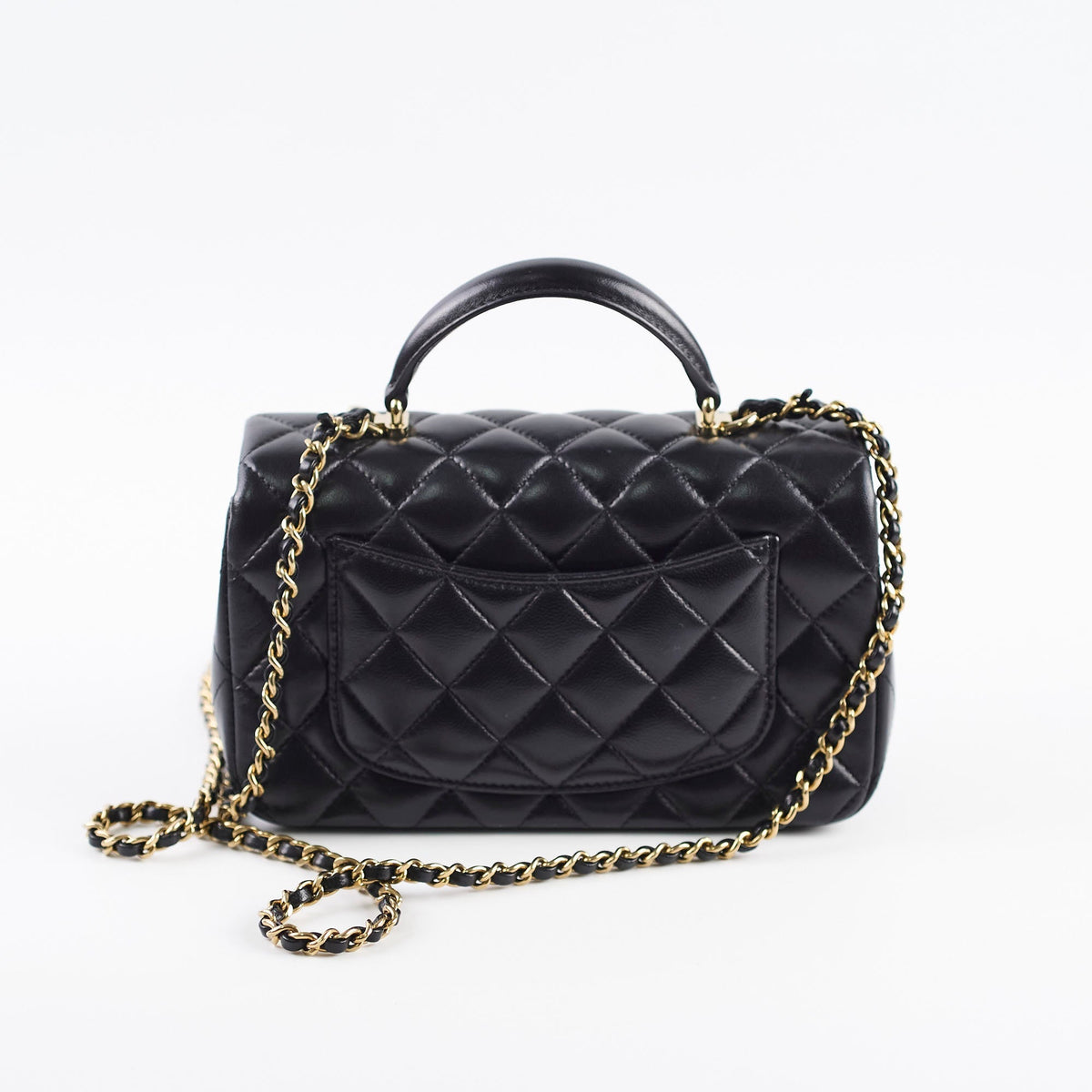 Chanel Top Handle Mini Rectangle Black Lambskin - photo 4