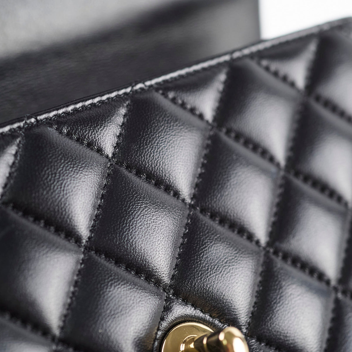 Chanel Top Handle Mini Rectangle Black Lambskin - photo 9