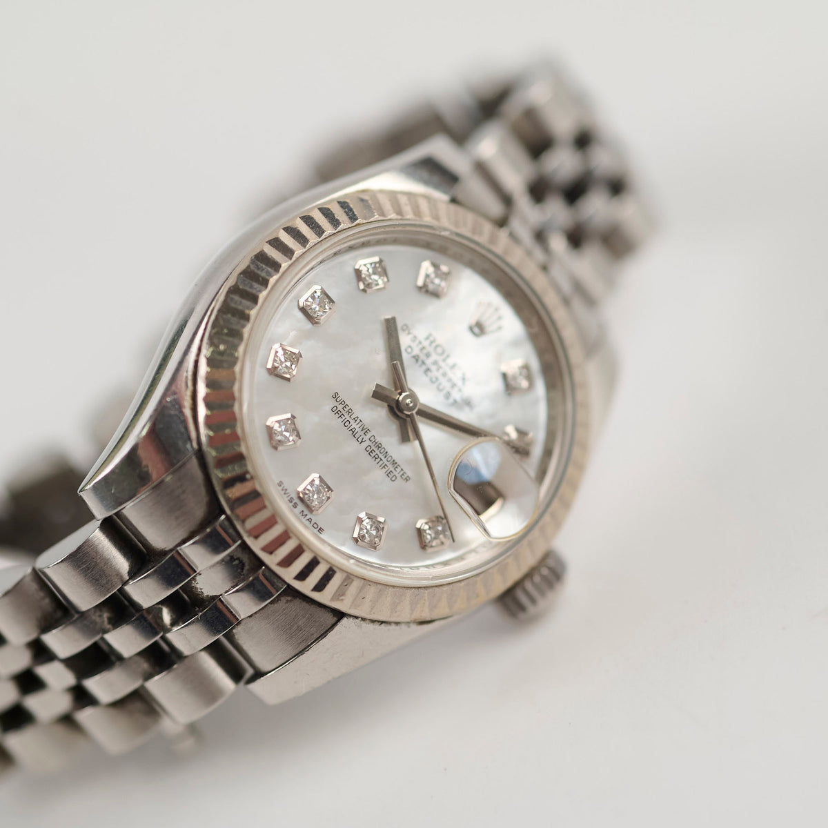 Rolex Datejust 26mm Mother Of Pearl Diamond Face Steel 2011 - photo 9