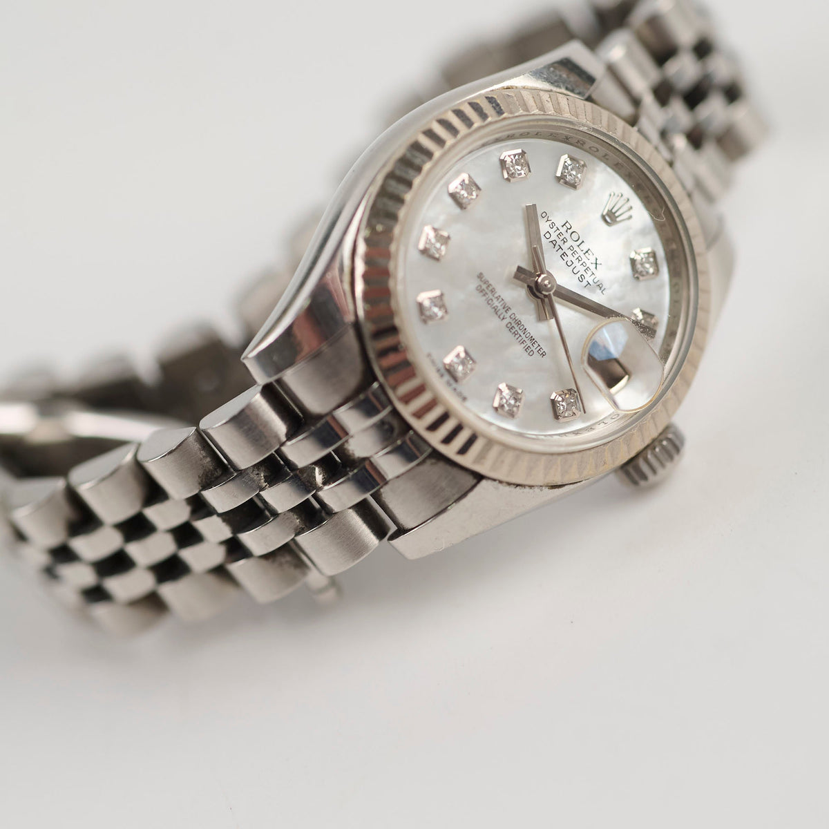 Rolex Datejust 26mm Mother Of Pearl Diamond Face Steel 2011 - photo 10