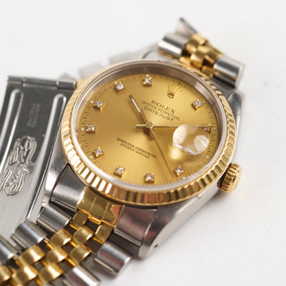 Rolex Datejust 36mm with Diamond Dial Watch Two Toned - photo 5