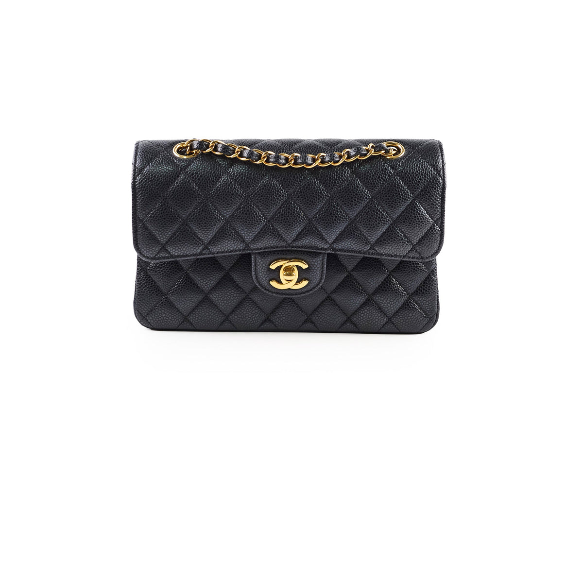 Chanel Caviar Small Double Classic Flap Black Microchipped - photo 1