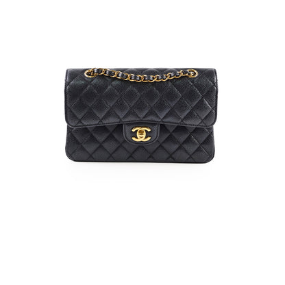 Chanel Caviar Small Double Classic Flap Black Microchipped - photo 1