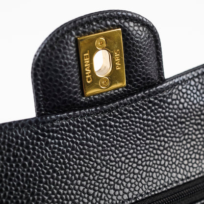 Chanel Caviar Small Double Classic Flap Black Microchipped - photo 5