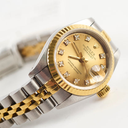 Rolex 26mm Datejust with Diamond Dial Watch Two Toned - photo 6