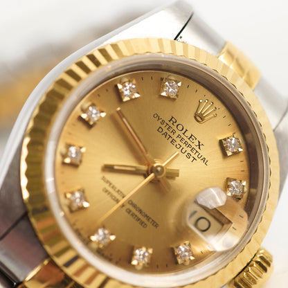 Rolex 26mm Datejust with Diamond Dial Watch Two Toned - photo 8