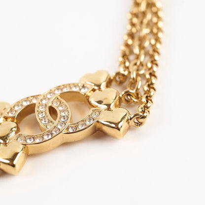 Chanel Crystal Heart CC Choker Gold Tone - photo 6