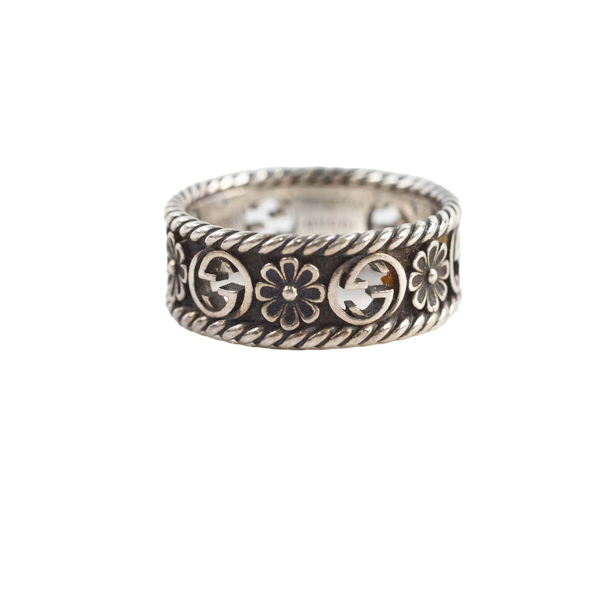 Gucci Ruthenium Silver Ring Size 20 - photo 1