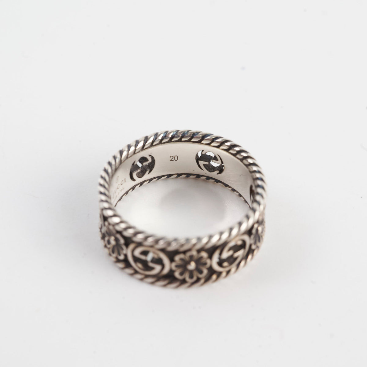 Gucci Ruthenium Silver Ring Size 20 - photo 3