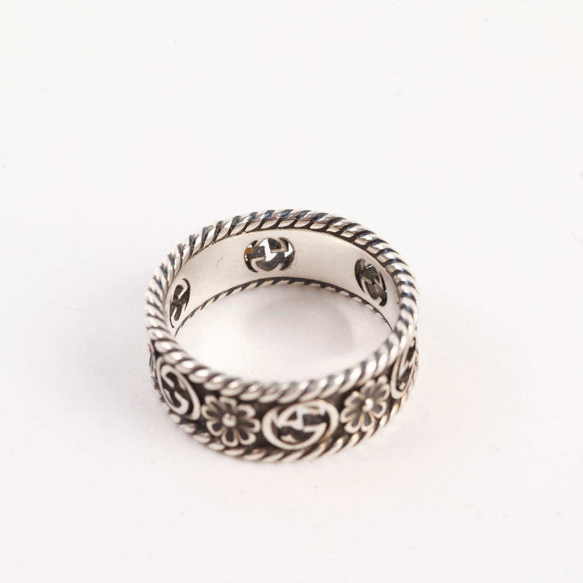 Gucci Ruthenium Silver Ring Size 20 - photo 4