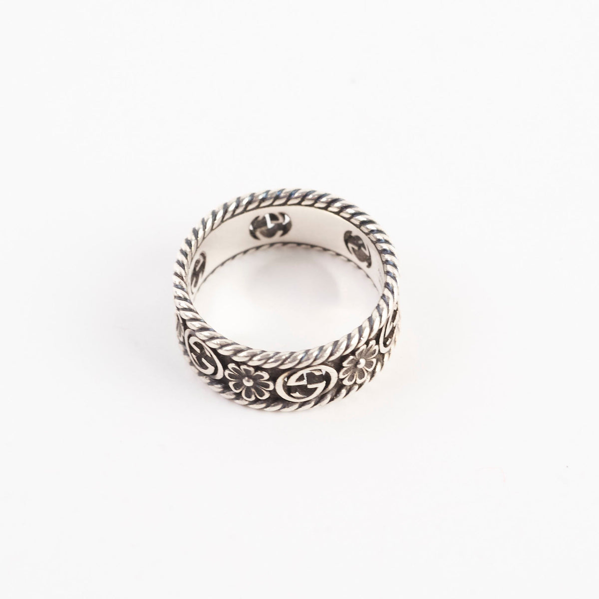 Gucci Ruthenium Silver Ring Size 20 - photo 5