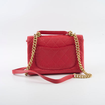 Chanel Caviar Quilted Carry Me Top Handle Red - photo 2