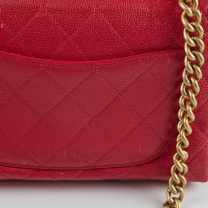 Chanel Caviar Quilted Carry Me Top Handle Red - photo 10