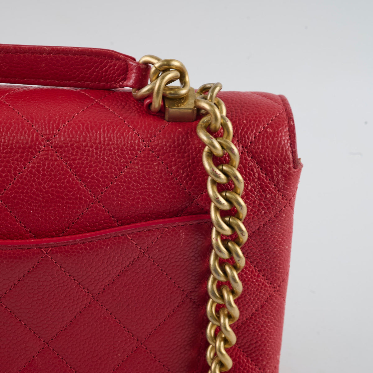 Chanel Caviar Quilted Carry Me Top Handle Red - photo 17