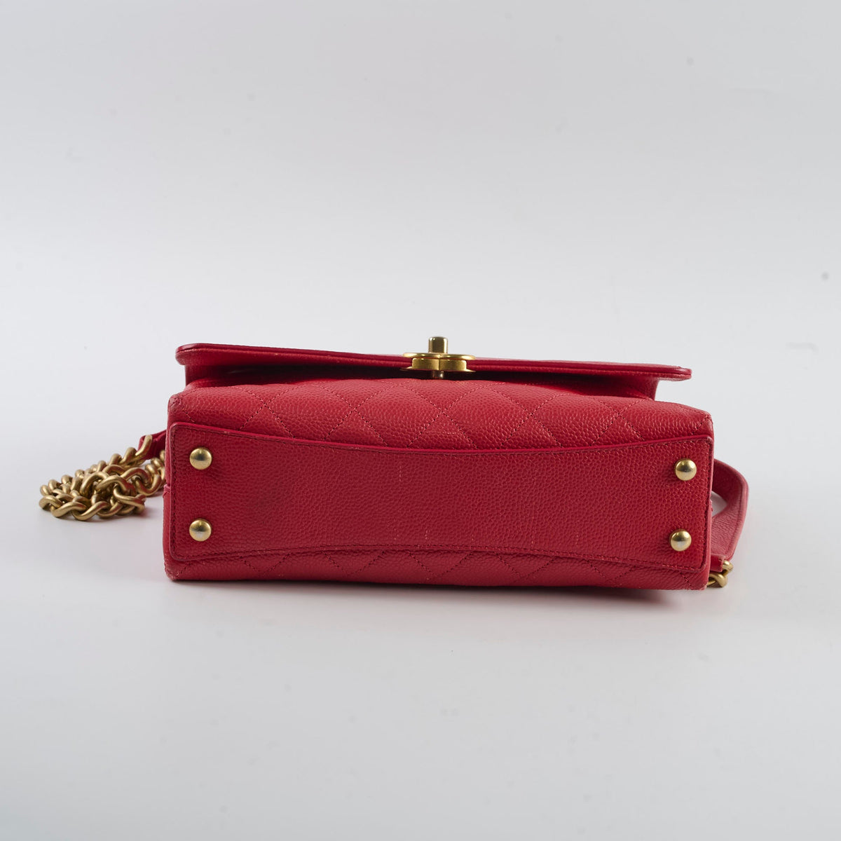 Chanel Caviar Quilted Carry Me Top Handle Red - photo 6