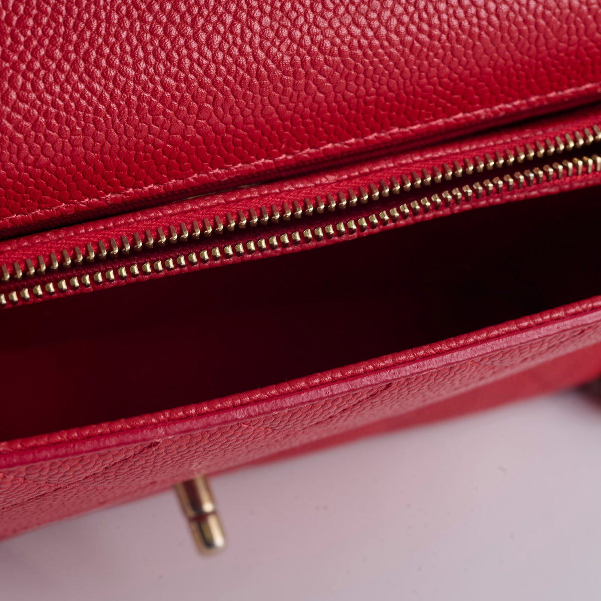 Chanel Caviar Quilted Carry Me Top Handle Red - photo 13