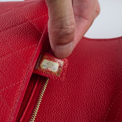 Chanel Caviar Quilted Carry Me Top Handle Red - photo 14