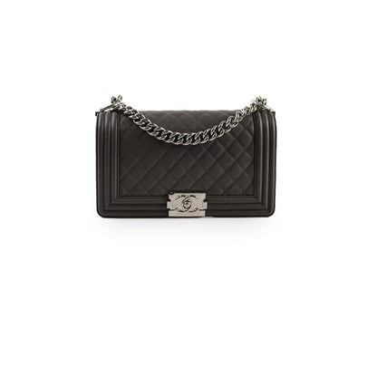 Chanel Old Medium Caviar Boy Grey 2019 - photo 1