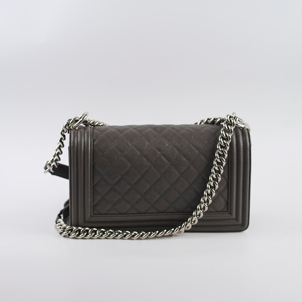 Chanel Old Medium Caviar Boy Grey 2019 - photo 3