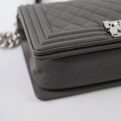 Chanel Old Medium Caviar Boy Grey 2019 - photo 5