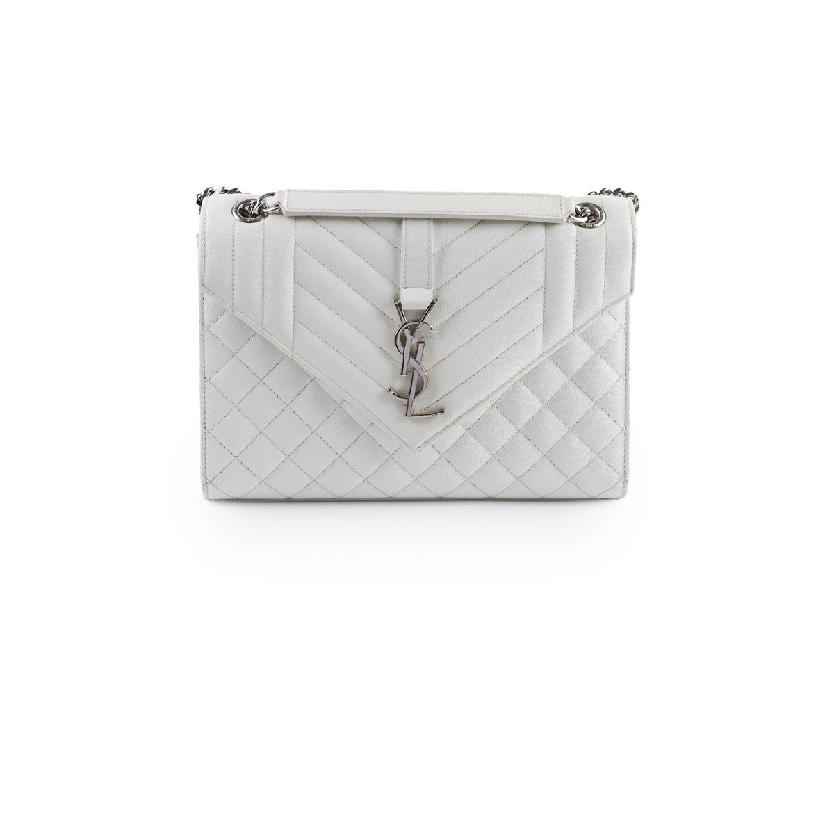 Saint Laurent Envelope Crossbody Medium White - photo 1