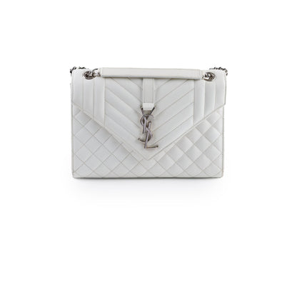 Saint Laurent Envelope Crossbody Medium White - photo 1