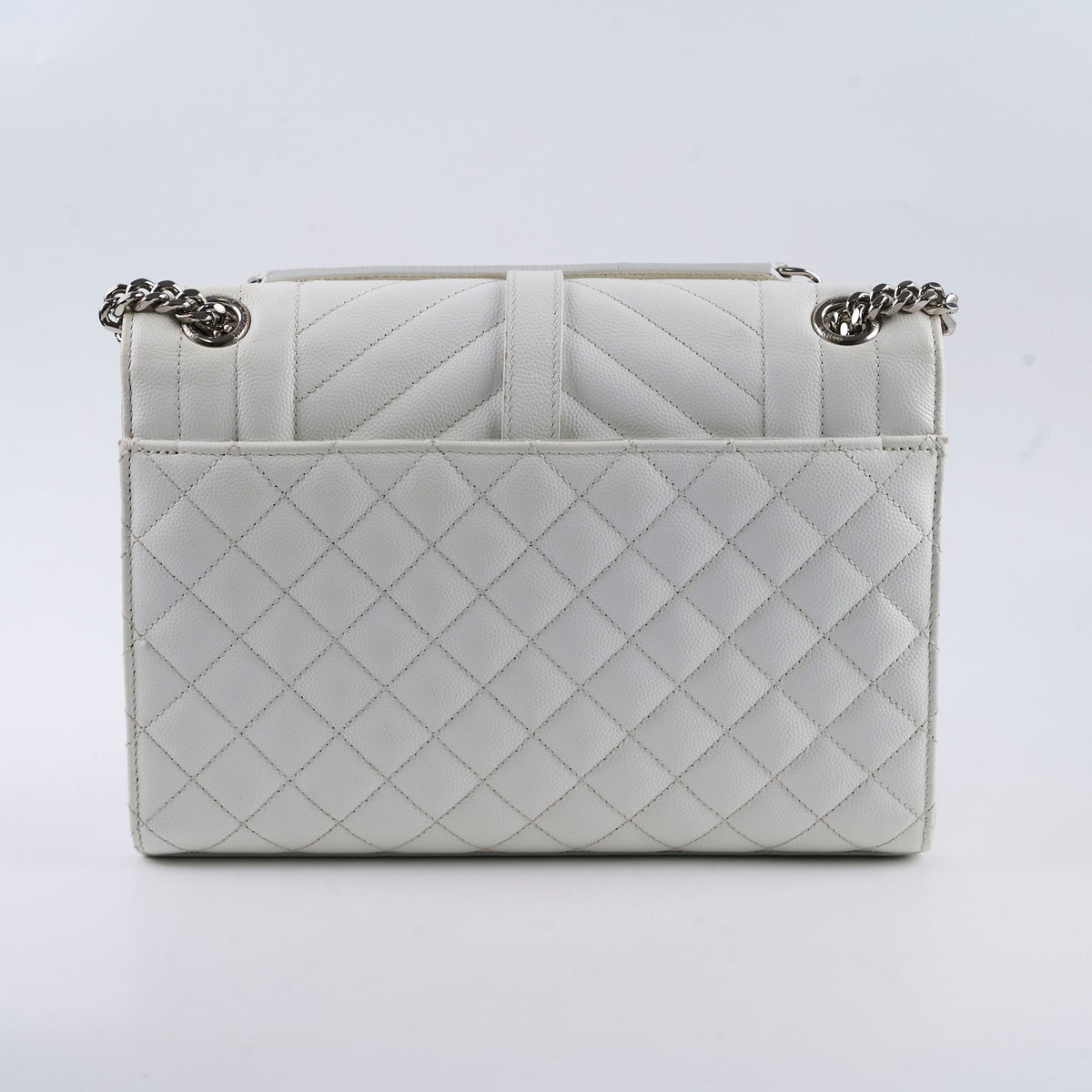 Saint Laurent Envelope Crossbody Medium White - photo 2
