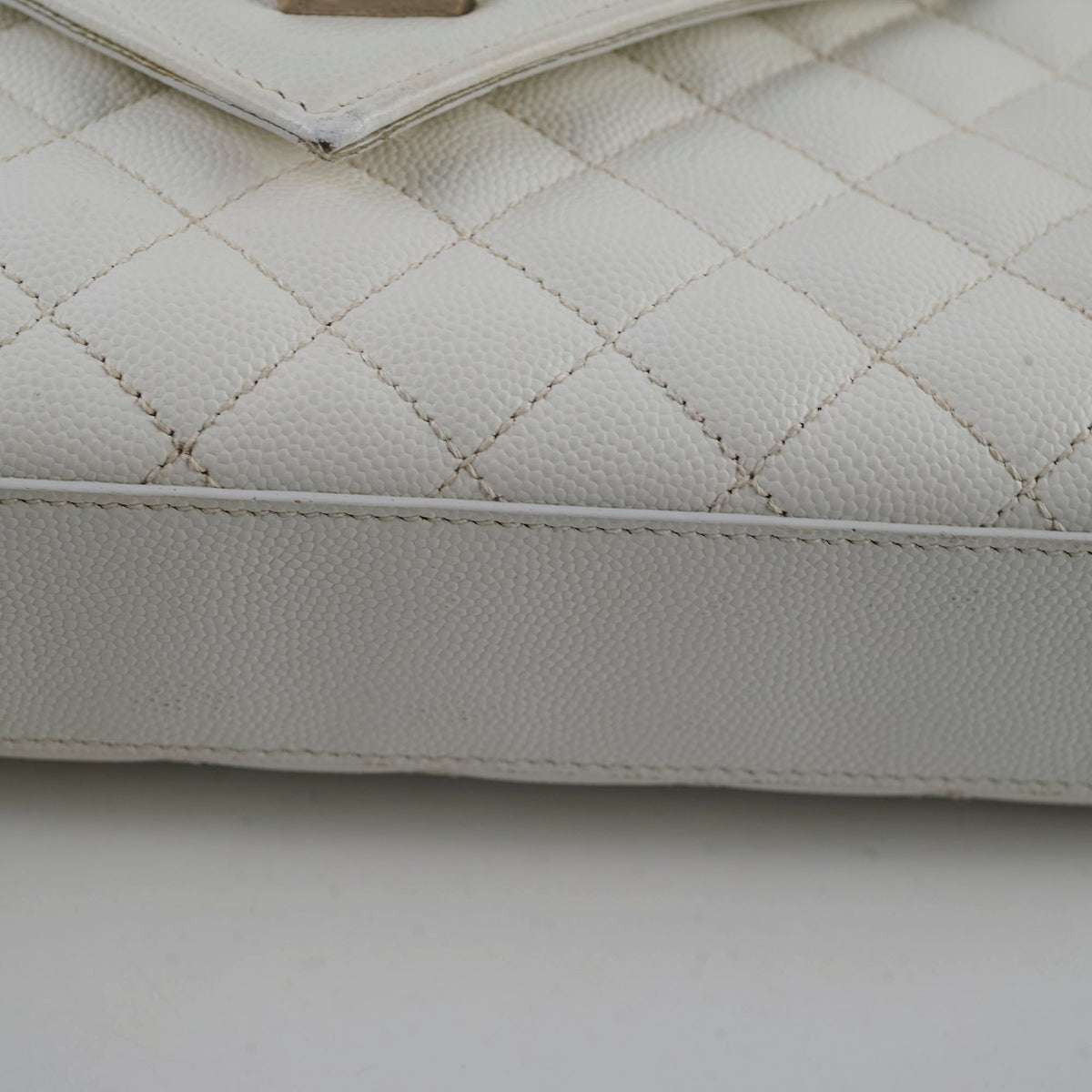 Saint Laurent Envelope Crossbody Medium White - photo 10