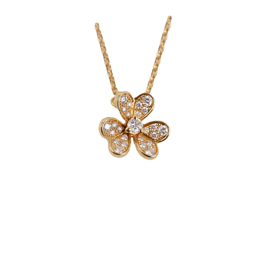Van Cleef & Arpels Mini Frivole 18k Pink Gold Diamond Necklace 2021 - photo 1