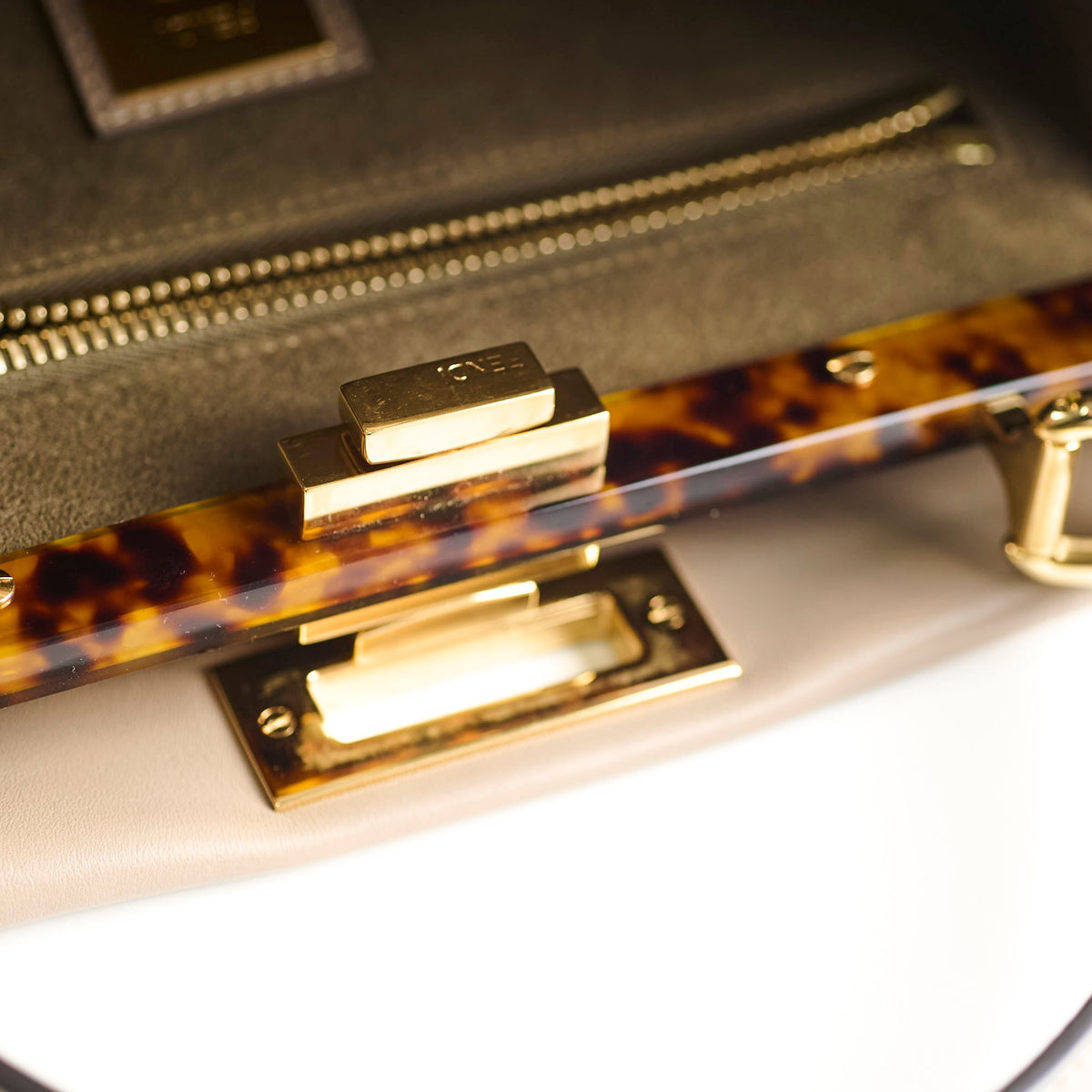 Fendi Medium Peekaboo Grey/Tortoiseshell - photo 8
