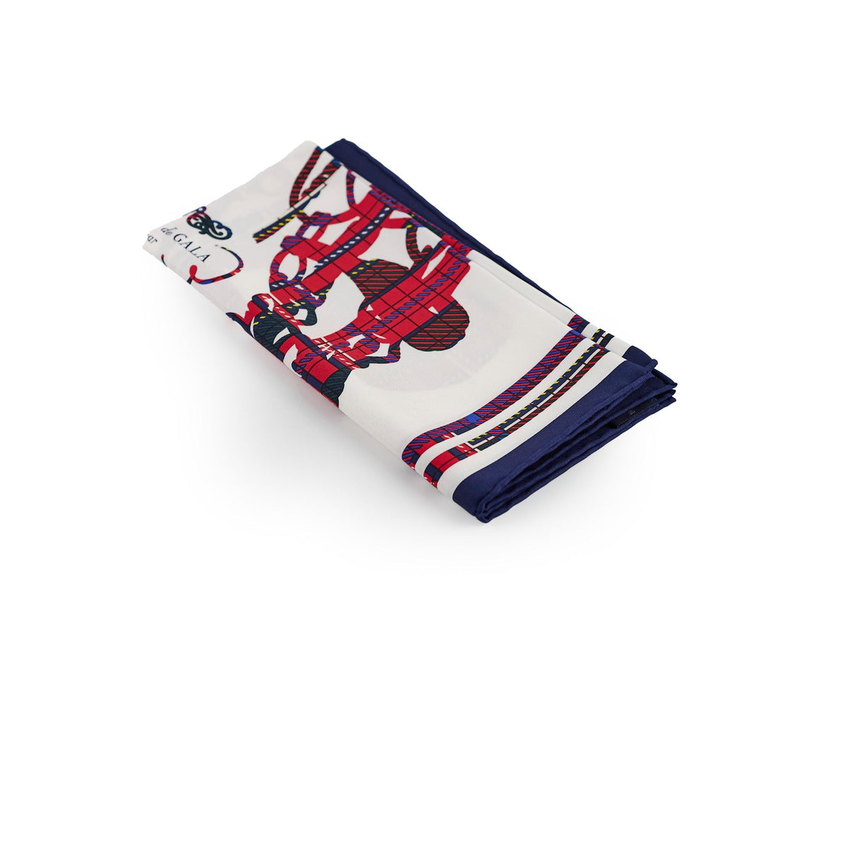 Hermes Scarf 42 x 42 Navy/Red/White - photo 1