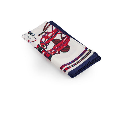 Hermes Scarf 42 x 42 Navy/Red/White - photo 1