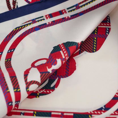 Hermes Scarf 42 x 42 Navy/Red/White - photo 4