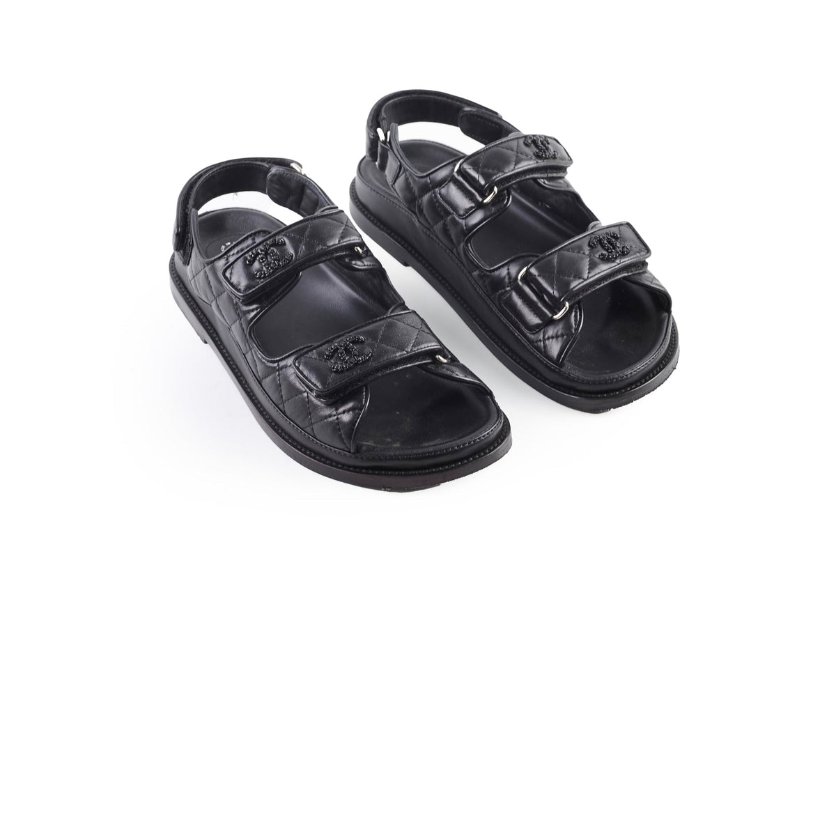 Chanel Dad Sandals Black Size 38 - photo 1