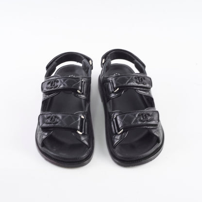 Chanel Dad Sandals Black Size 38 - photo 2