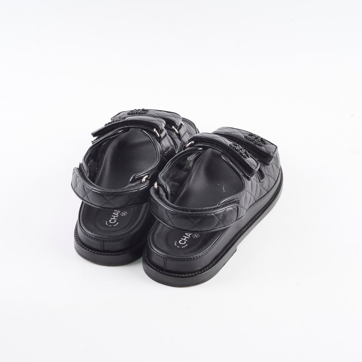 Chanel Dad Sandals Black Size 38 - photo 3