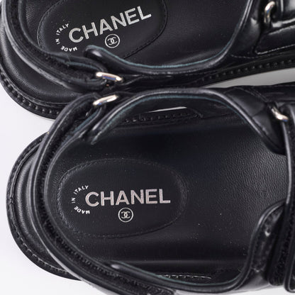Chanel Dad Sandals Black Size 38 - photo 6